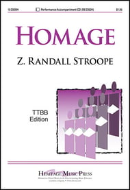 Homage TTBB choral sheet music cover Thumbnail